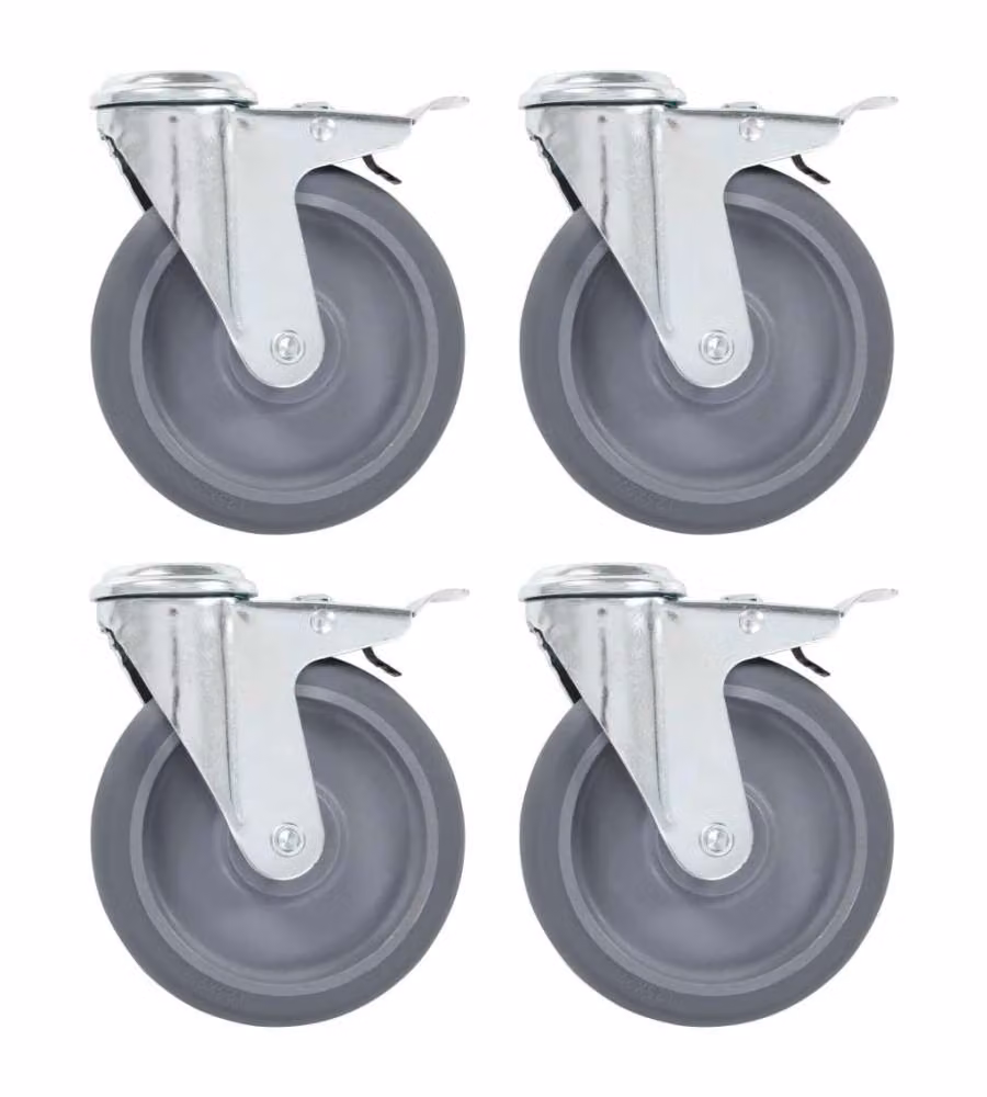 Ruote Girevoli con Foro per Bullone 32 pz 125 mm 277880