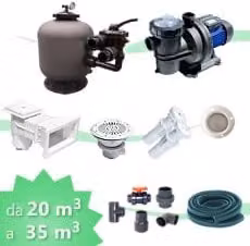 Kit impianto di filtrazione per piscina PISCINE ITALIA multicolore per piscine da 20-35 m3