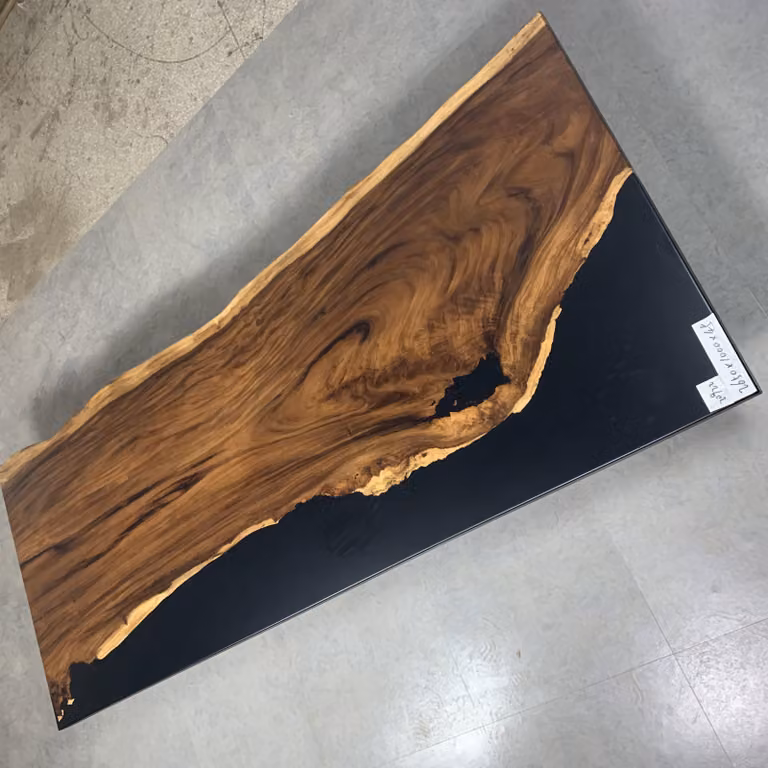 Esstisch Black Wasser River Echtes Holz Flusstisch 265x100 Tische Epoxidharz