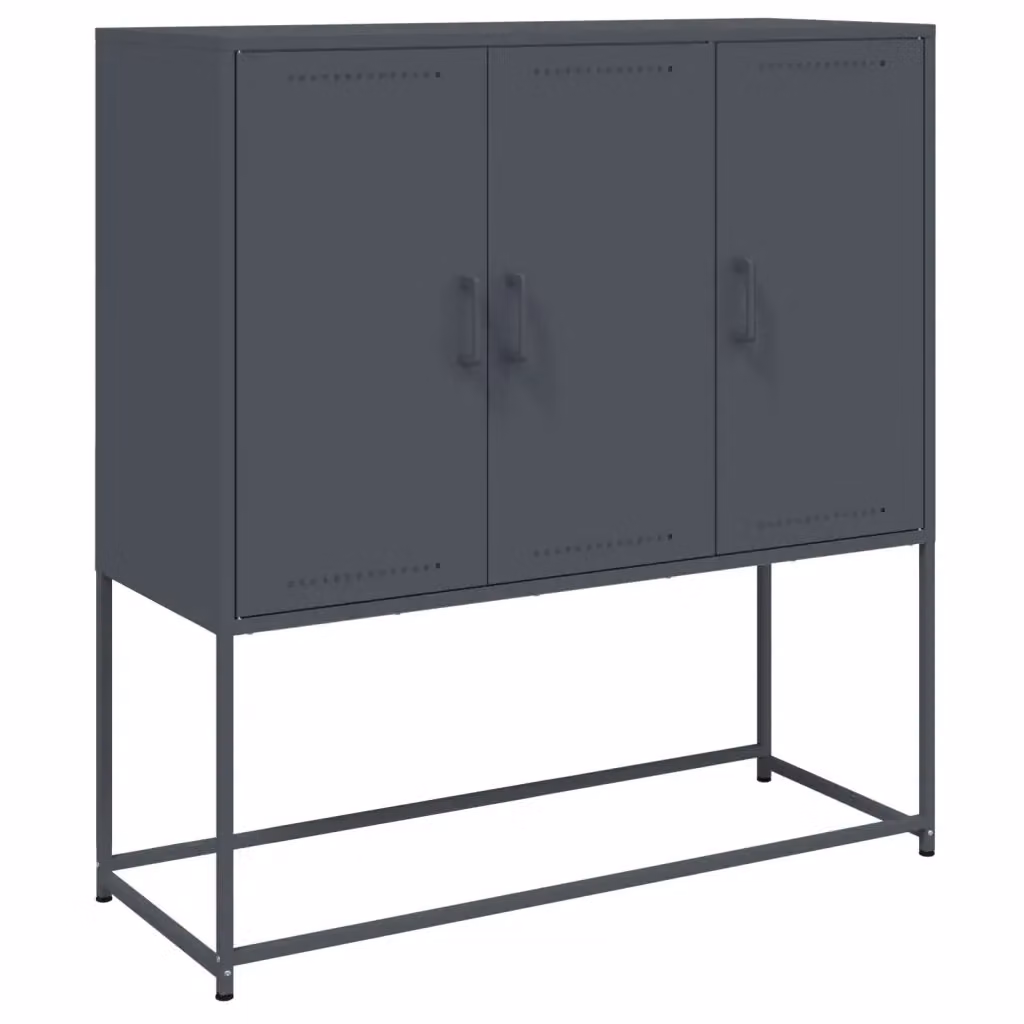 Credenza Buffet Design Mania in Acciaio Antracite L: 100,5 cm, P: 39 cm, H: 107 cm – 2