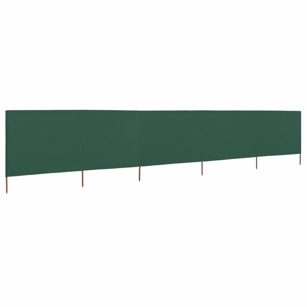 Paravento a 5 Pannelli in Tessuto 600x160 cm Verde