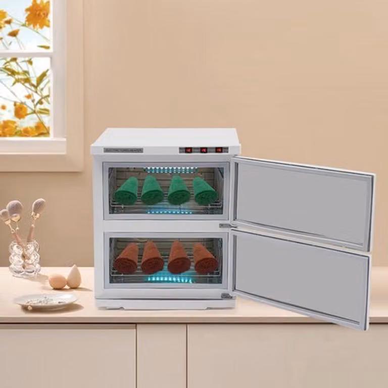 Asciugamani elettrico - capacità 50 litri - acciaio inossidabile - con sterilizzazione UV - per saloni di bellezza e uso domestico