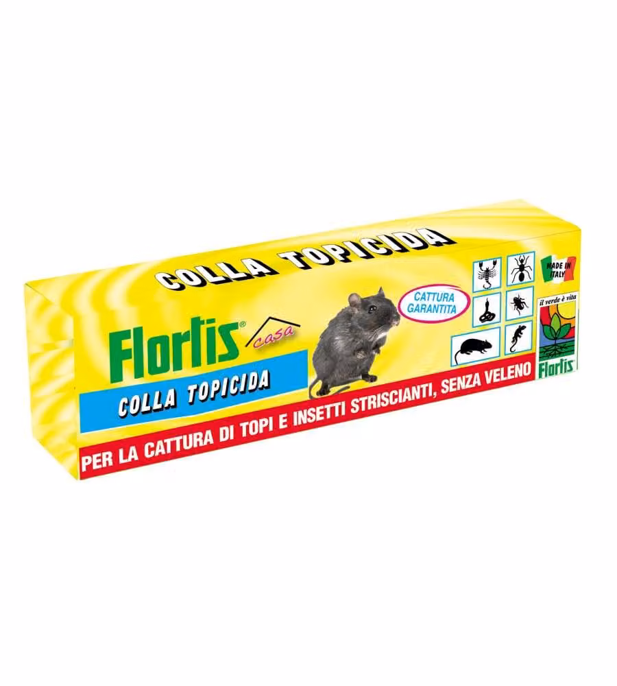 Flortis Colla Topicida 135 g - Trappola atossica per topi e insetti