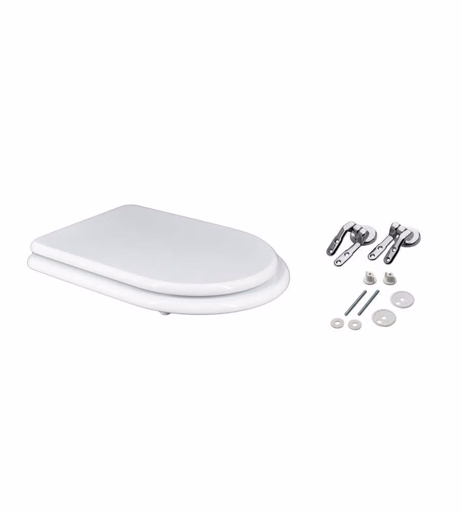 Seba Italia Sedile WC System Bianco Lucido 43,5/46 cm MDF Regolabile