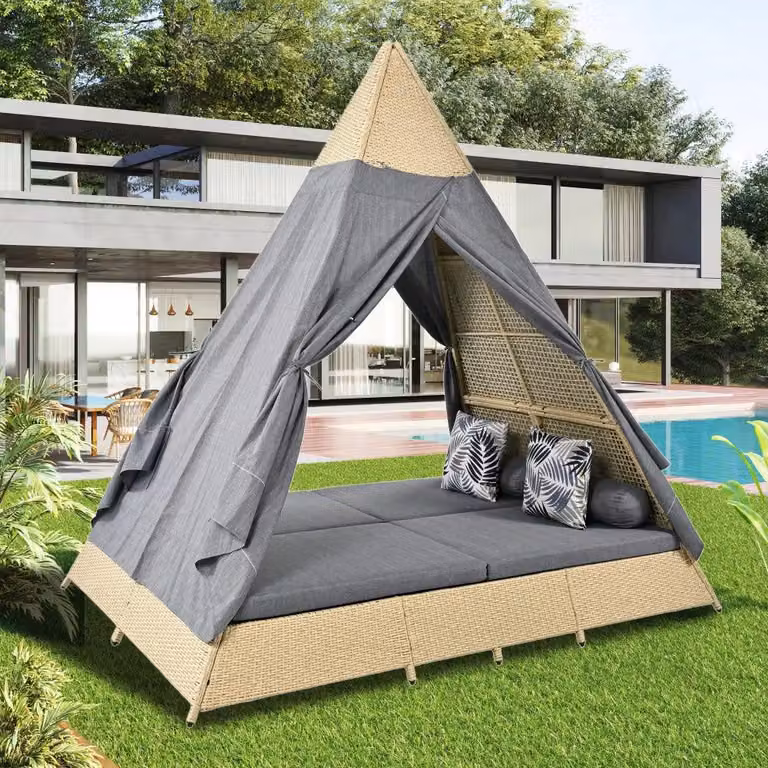 Set da salotto - Set da giardino - Arredamento da esterno - Set da salotto in rattan - Divano angolare - Polyrattan resistente agli agenti atmosferici