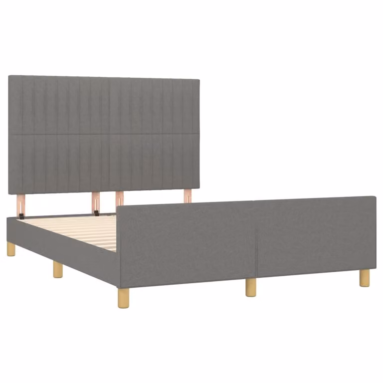 Giroletto senza Materasso Grigio Scuro 140x200 cm Tessuto