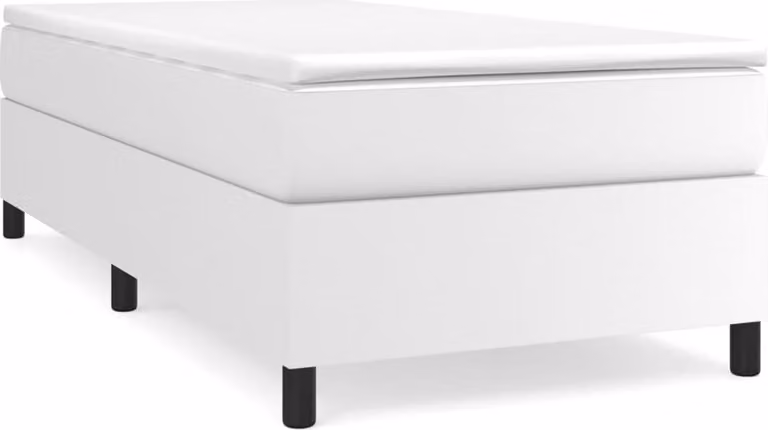 Giroletto a Molle con Materasso Bianco 80x200 cm in Pelle finta