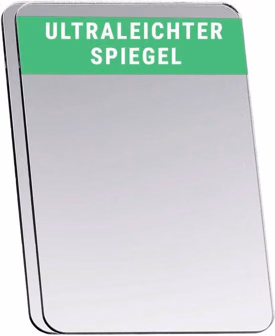 Specchietti sottili in acrilico, rettangolari, 7x10 cm, 2 pezzi, ideali per la cosmesi