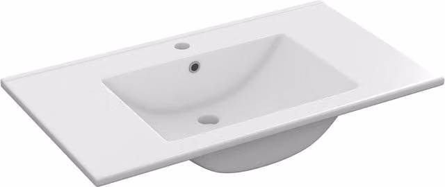 Lavabo Consolle Iperbriko in Ceramica Bianco L: 80 cm, P: 45 cm