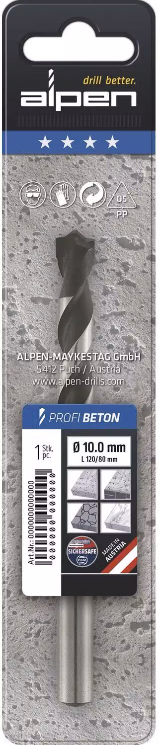 Trapano professionale per calcestruzzo Alps Ø 5x85 mm