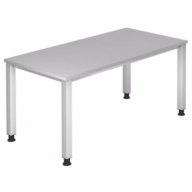 HAMMERBACHER QS16 höhenverstellbarer Schreibtisch grau rechteckig