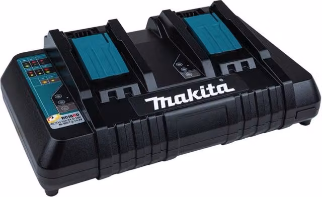 Doppio Caricabatterie Makita DC18RD Nero