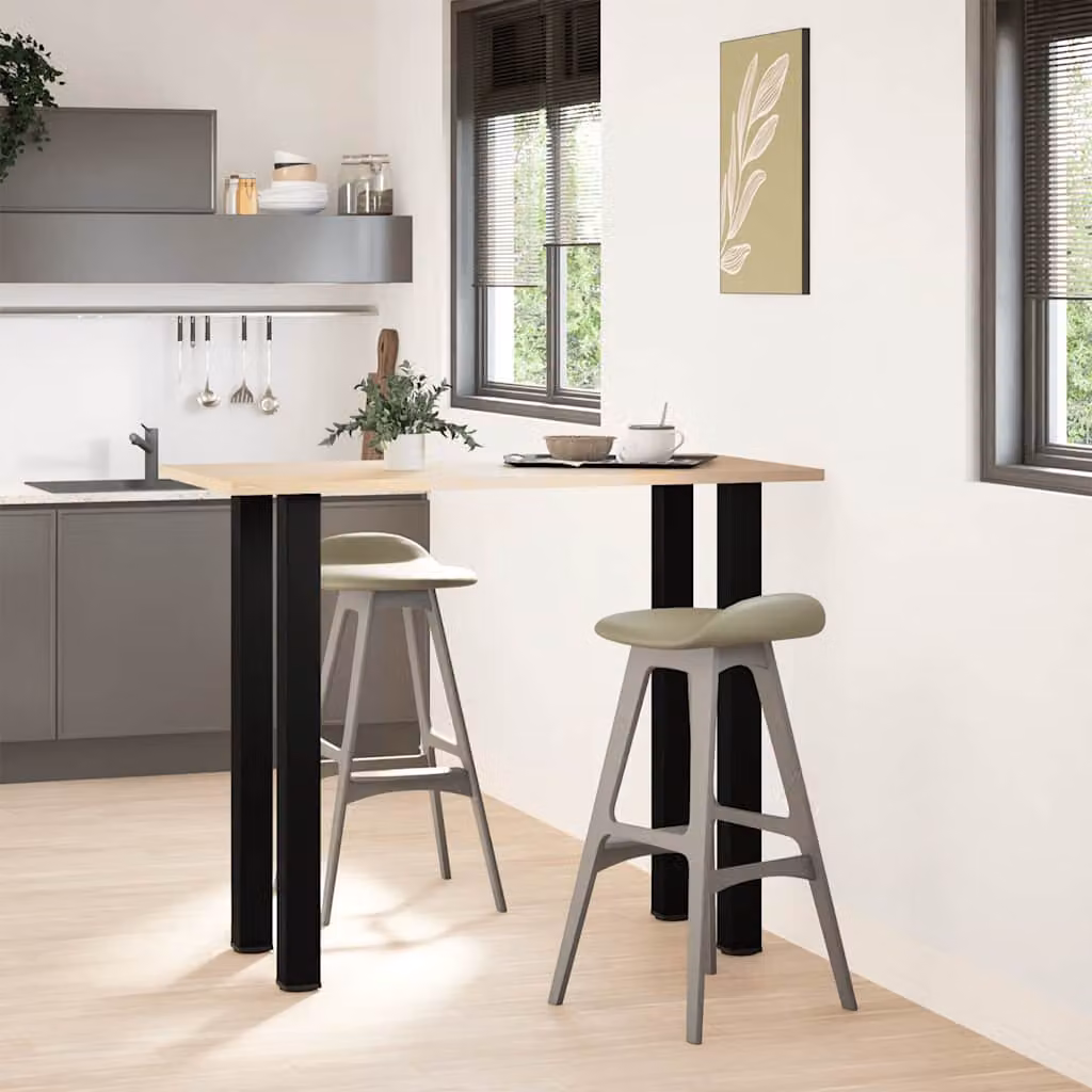 vidaXL Gambe per tavolo da bar 4 pz nere 110-112 cm in acciaio