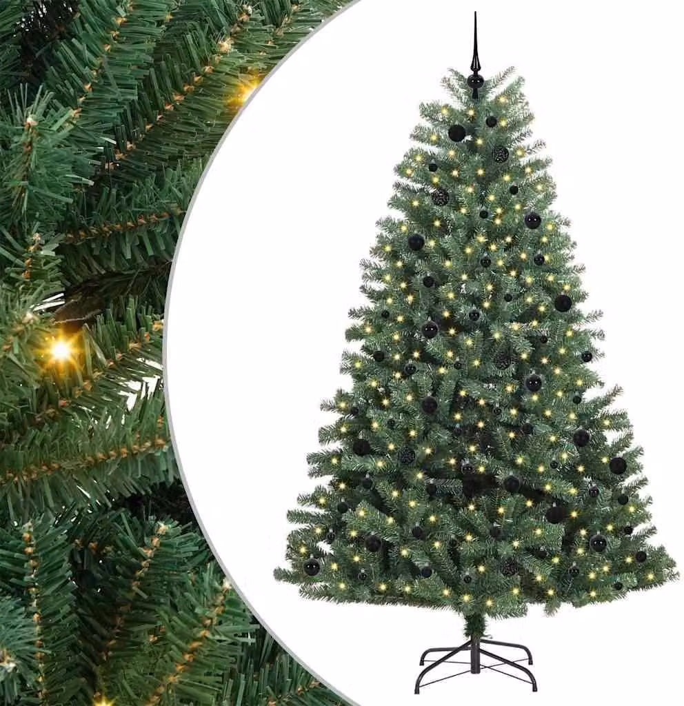 Albero di Natale Artificiale con Rami Pieghevoli Verde 240 cm