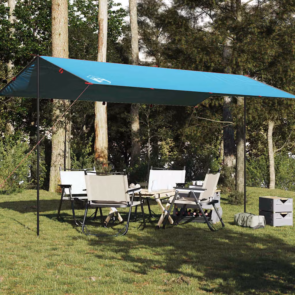 Telone da campeggio impermeabile vidaXL in poliestere blu 500x294 cm