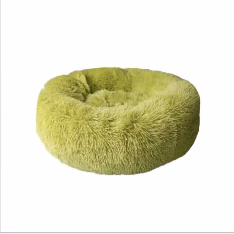 Cuccia per cani, forma a ciambella, in peluche, lavabile, taglia XL, diametro 100 cm, colore verde