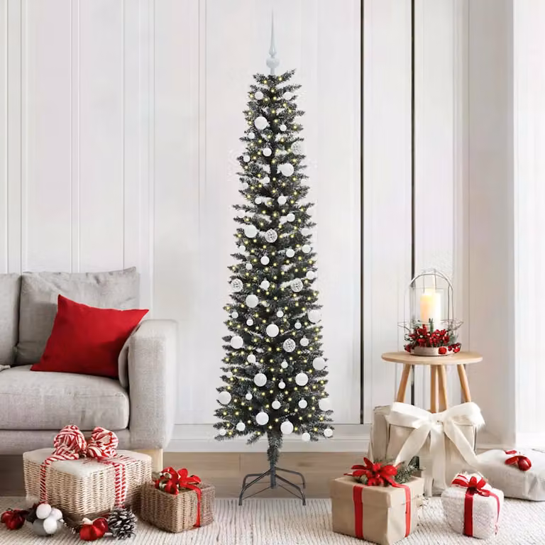 Albero di Natale artificiale verde vidaXL con 300 LED luce bianca calda, Altezza: 180 cm