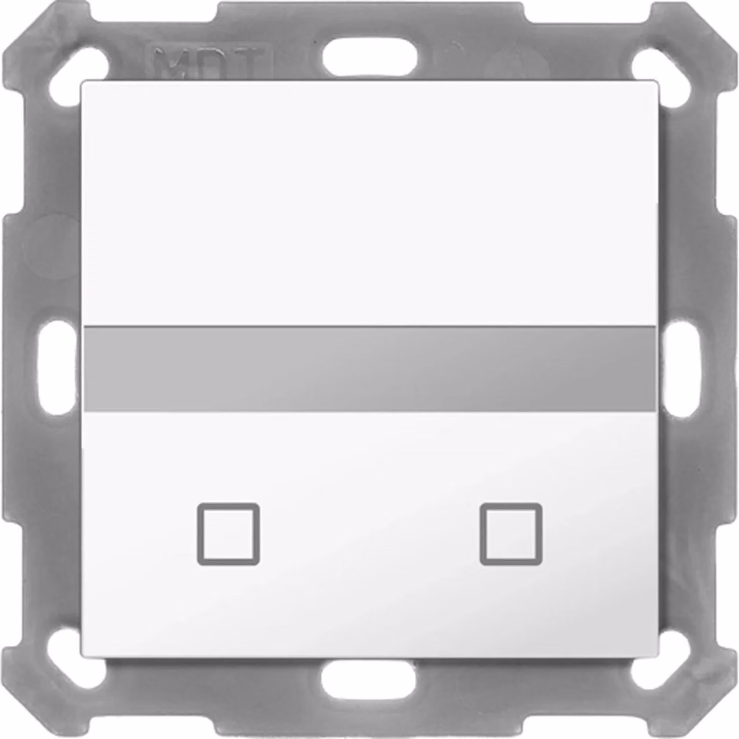 MDT KNX, 55 x 55 mm, rilevatore di movimento, con sensore di temperatura, bianco puro lucido, incasso, 1 pz.
