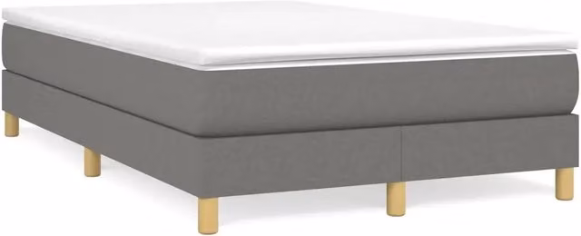 Giroletto a Molle con Materasso Grigio Scuro 120x190cm Tessuto 3269665