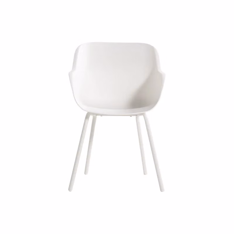 Set di 2 sedie da esterno SOPHIE Rondo Elegance HARTMAN in plastica e metallo, colore bianco opaco – 2