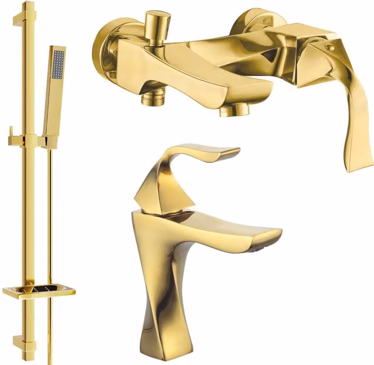 Mexen Estrella DQ02 set da bagno, dorato - 72303DQ02-50