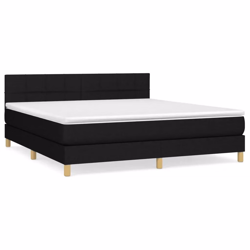 Letto Ibrido con Giroletto a Molle e Materasso vidaXL, Colore Nero e Bianco, L/P/H: 160 x 200 x 88 cm – 2