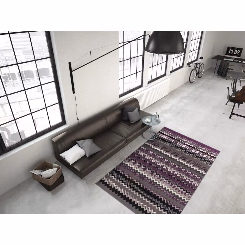 Tappeto a pelo corto Stella 700 con design geometrico a zig-zag Kendra Home multicolore – 2