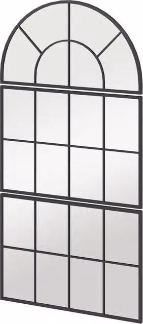 Specchio da parete ad arco minimalista nero L: 76 cm, H: 43 cm