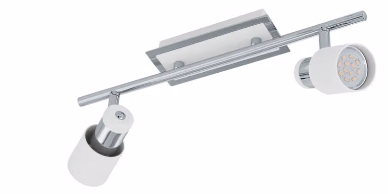 Spot Moderno Davida In Acciaio Cromo 2 Luci Gu10 4,6W Ip20
