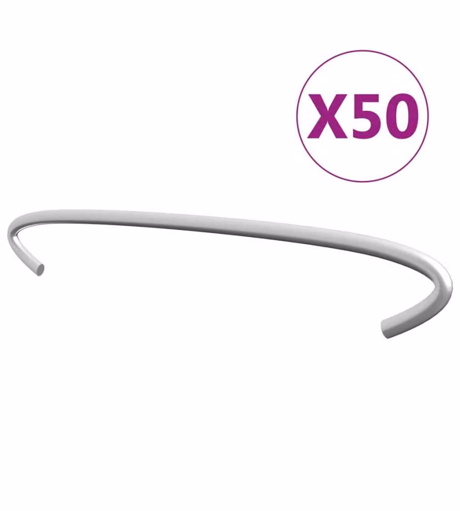 Ganci per Gabbione 50 pz in Acciaio Zincato 20 cm