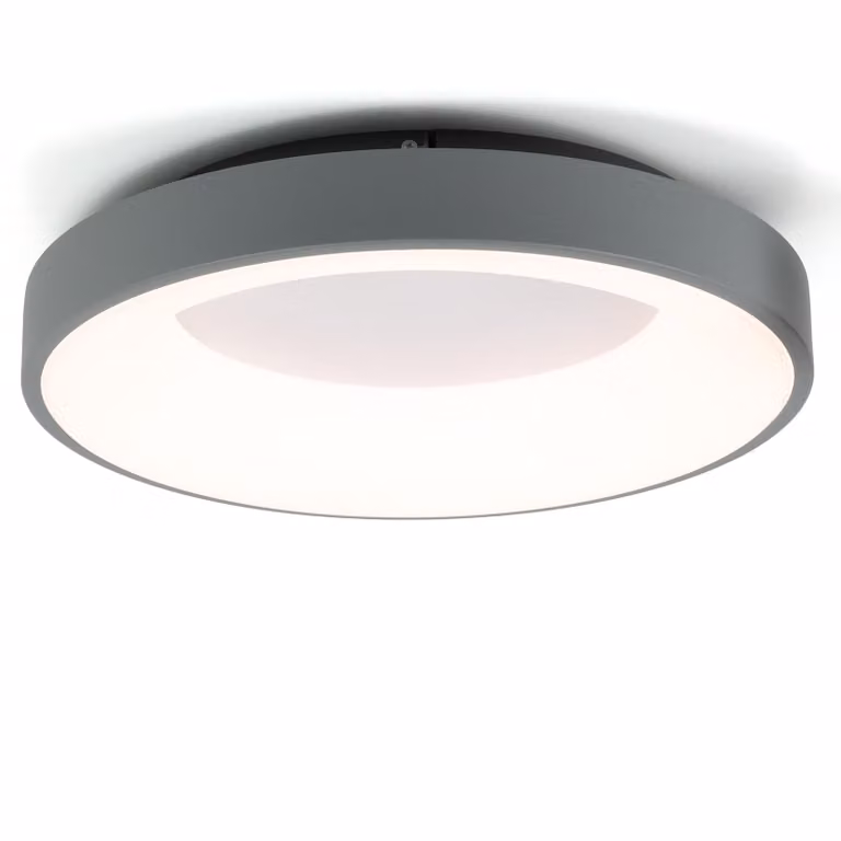 Plafoniera LED design 36W metallo circolare Ø40 cm 3000K-4000K-6000K selezionabile driver Philips 4500lm CRI 85 nessun sfarfallio