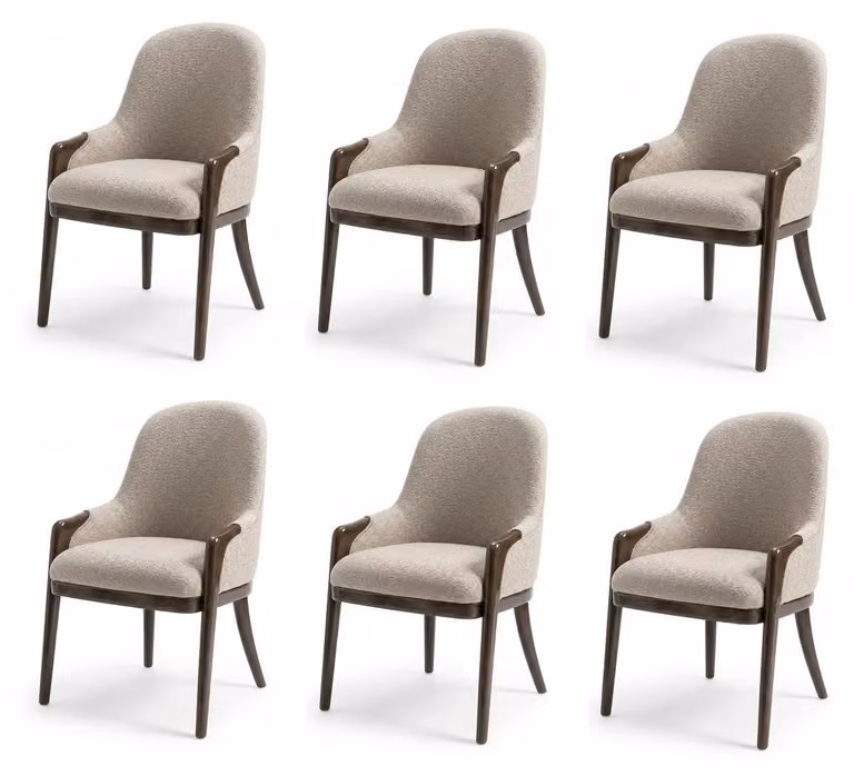 6 sedie, imbottite, dal design moderno, confortevoli, di alta qualità ed eleganti