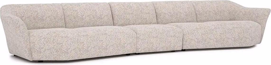 Fünfsitzer Sofa Couch 440cm Wohnzimmer Weiß Einrichtung Textil Polstermöbel