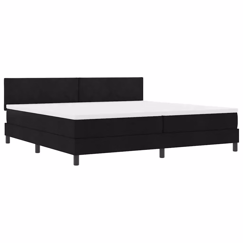 Letto a molle moderno vidaXL in tessuto nero con illuminazione LED sottostante L 200 x P 200 cm – 2