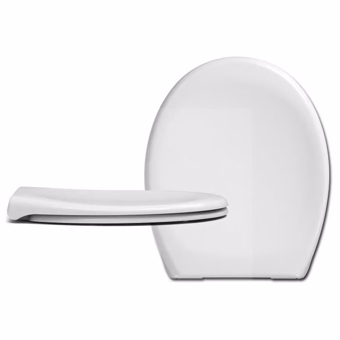 Sedile per WC Cedo con coperchio CEDO PEBBLE BEACH bianco con SoftClose eco / TakeOFF