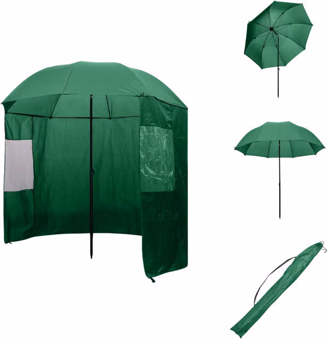 vidaXL Ombrellone da pesca verde 240x210 cm - Ombrelloni e parasole