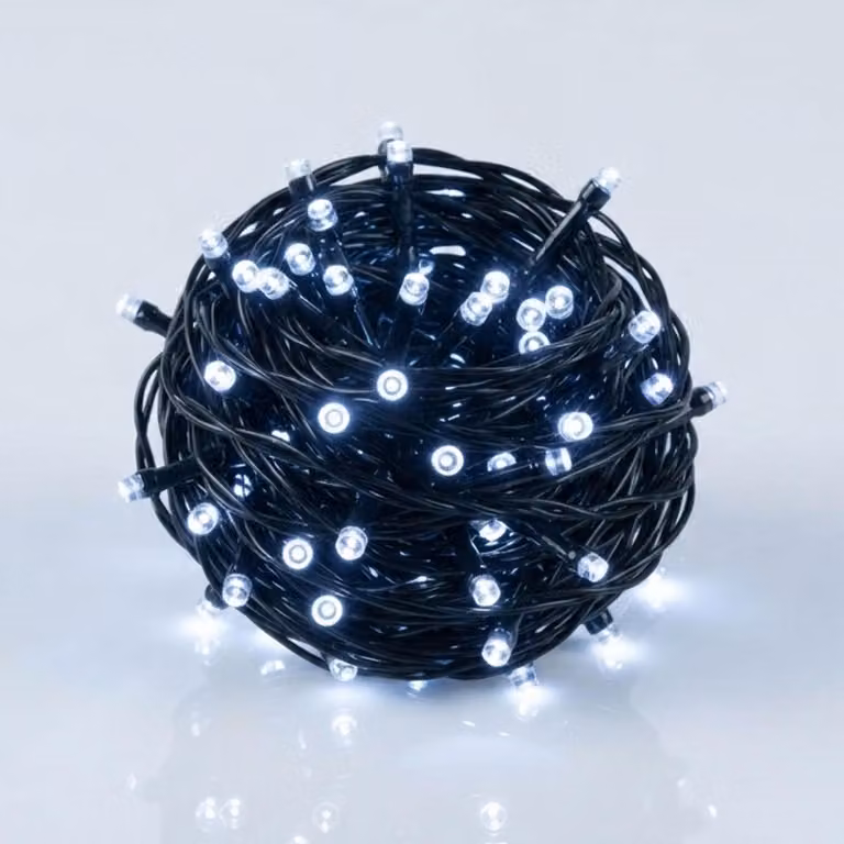 3.12 Catena luminosa natalizia con 40 LED - (bianco) freddo