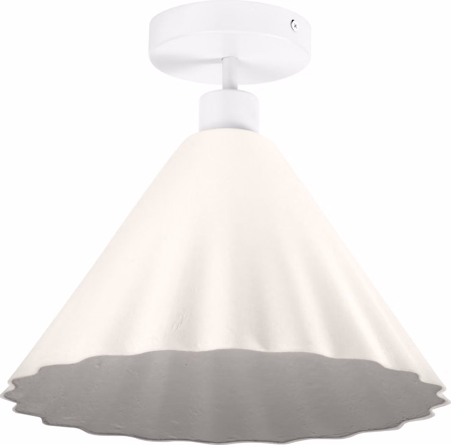 OSRAM Decor Pulp plafoniera bianca in metallo e cartapesta, E27, diametro 310 mm, paralume in materiale riciclato, sostenibile grazie alla sorgente luminosa sostituibile, facile installazione
