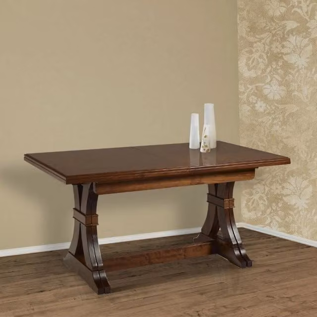 Tavolo allungabile Polignano Effezeta Italia in legno massello marrone L: 180 cm, P: 85 cm – 1