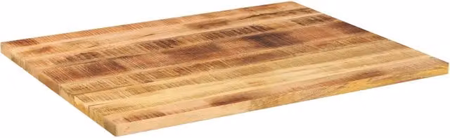 Piano per tavolo e scrivania rettangolare in legno di mango grezzo marrone, L: 90 cm, P: 80 cm, H: 3,8 cm