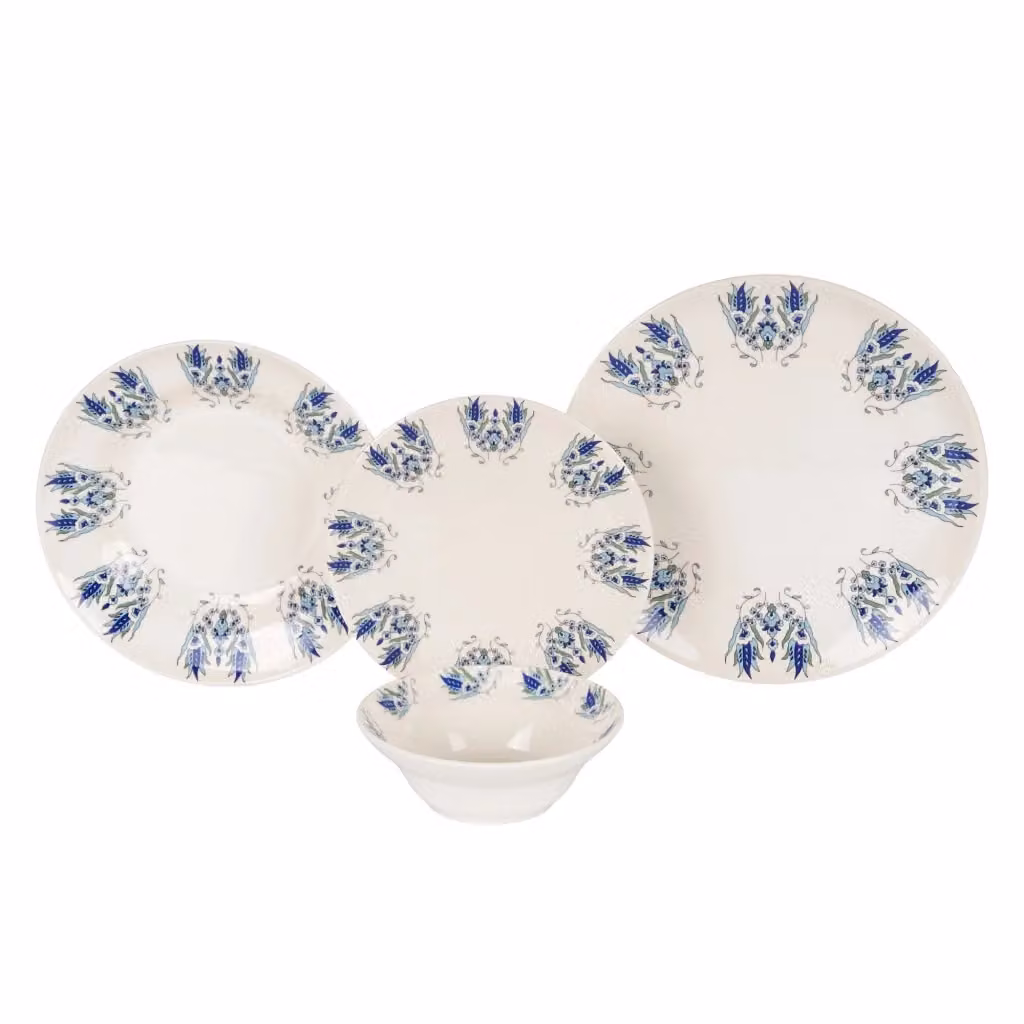 Servizio piatti DMORA in ceramica con decoro floreale, set da 24 pezzi, multicolore – 2