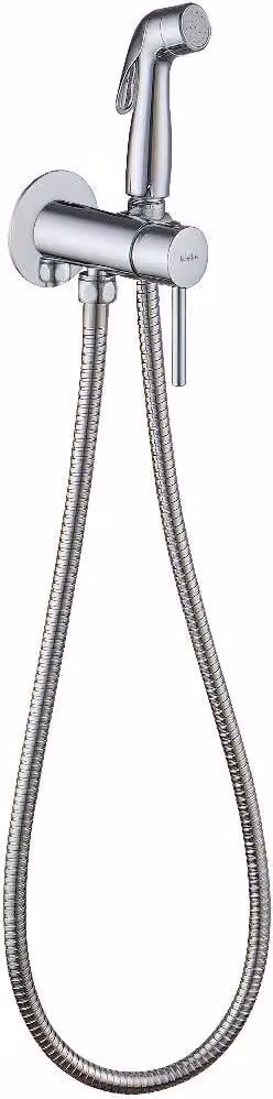 kielle Oudee - Set di rubinetti a leva da incasso con doccetta bidet, cromato 10402200