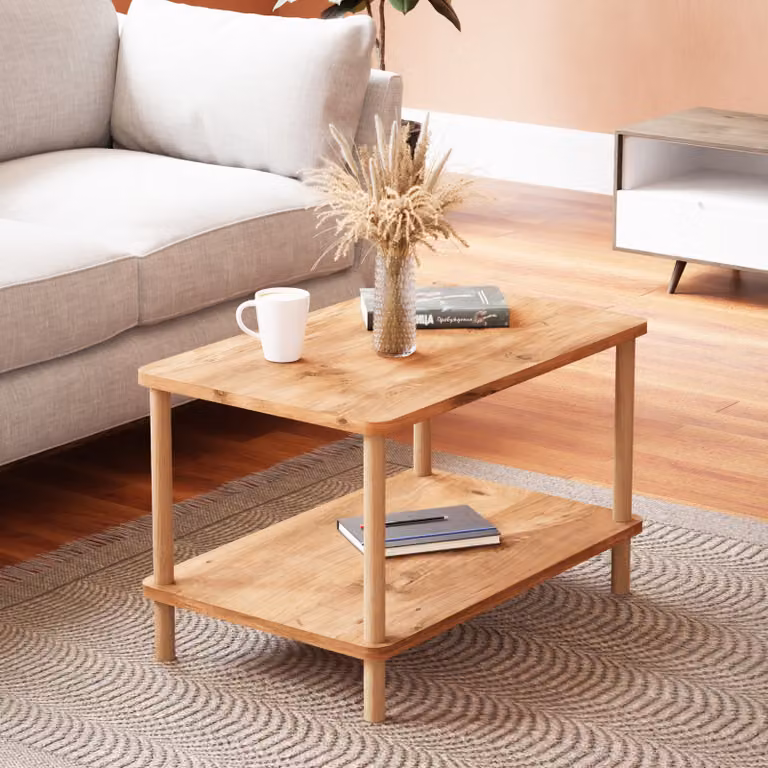 Tavolino da salotto Jelling tavolino rettangolare 43 x 70 x 44 cm tavolino da divano look legno
