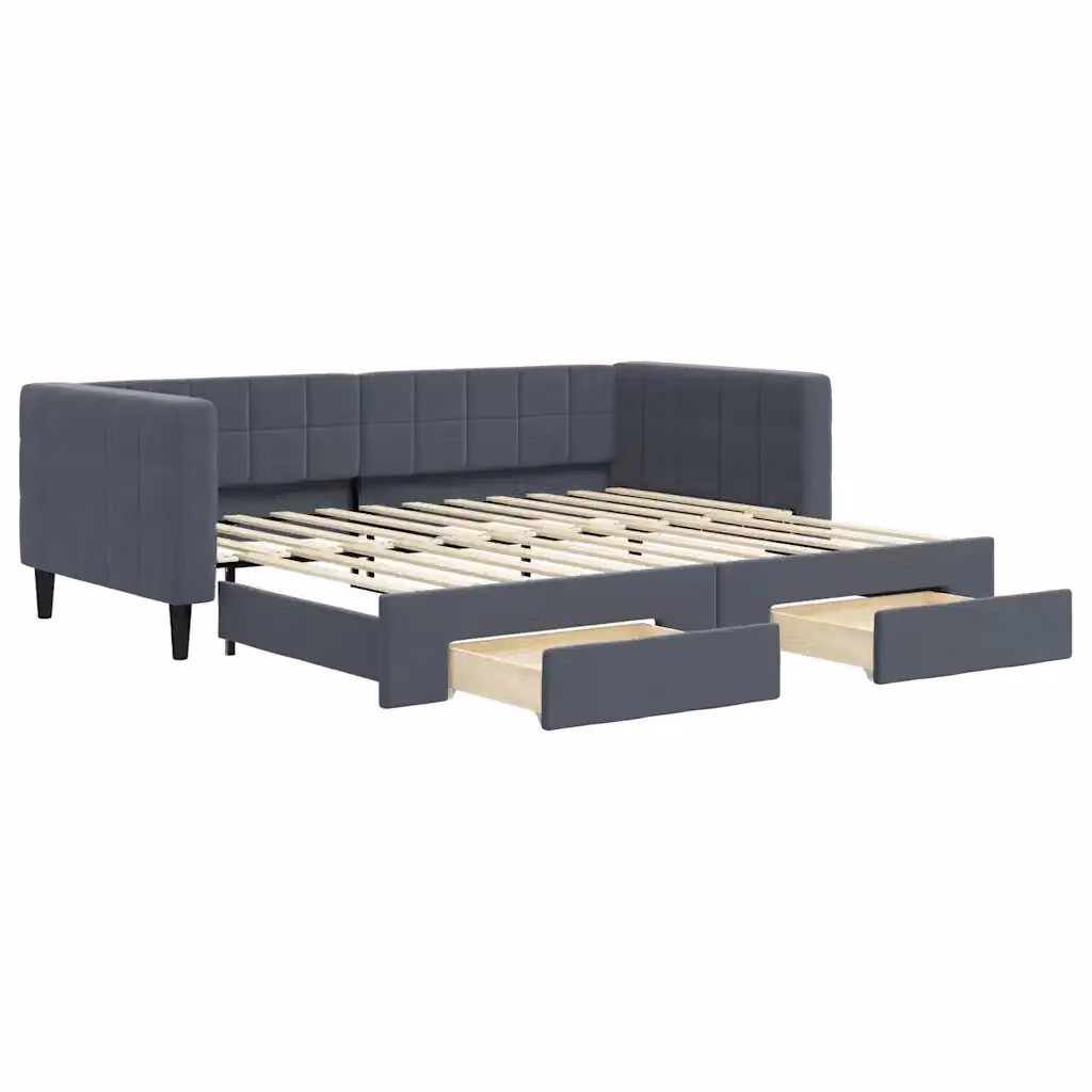 Divano Letto Moderno vidaXL Grigio con Struttura Imbottita per Soggiorno e Camera da Letto – 2