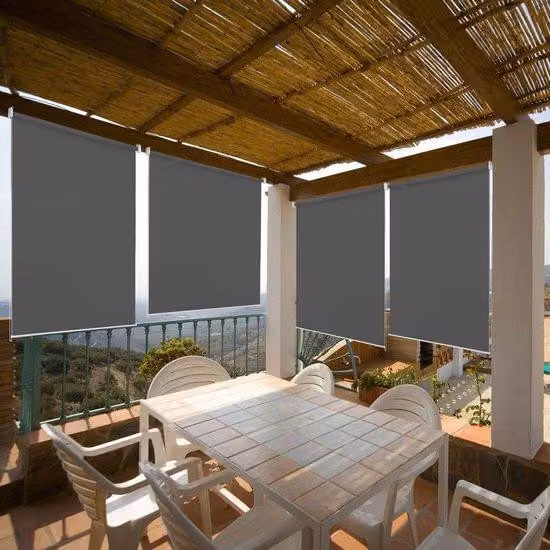 Tenda a rullo termoriflettente - Oscurante - Schermo solare verticale - Tenda a rullo termoriflettente impermeabile - Grigio antracite - 180 x 240 cm