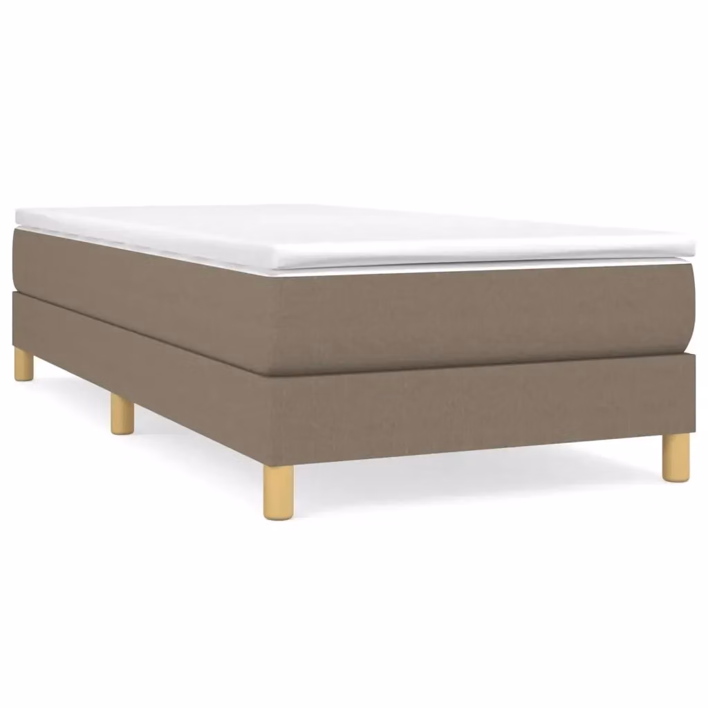 Letto con struttura imbottita vidaXL in beige e bianco per adulti – 2