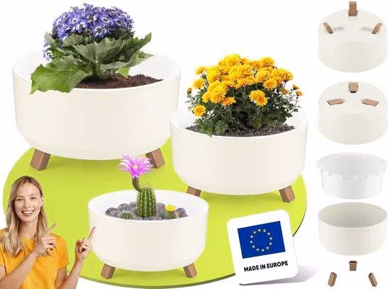 Set da giardino in plastica - senza BPA - versatile - 3 misure