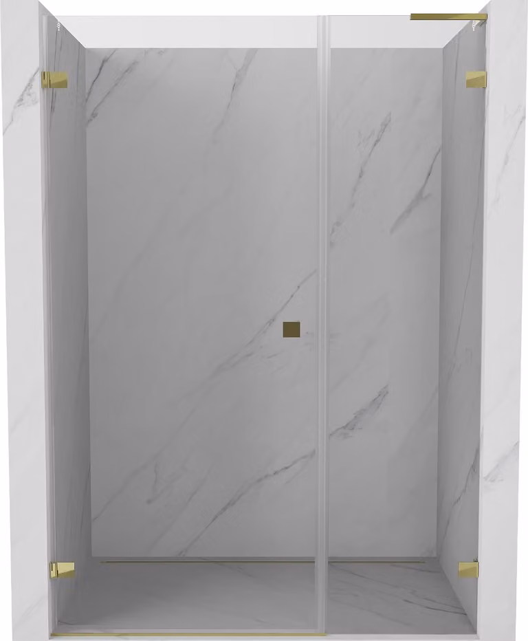 Mexen Lunar-B L porta doccia battente sinistra 135 cm, trasparente, oro - 832SL-135-050-50-00-L