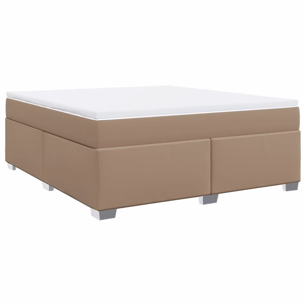 Giroletto a Molle con Materasso Cappuccino 180x200cm Pelle finta