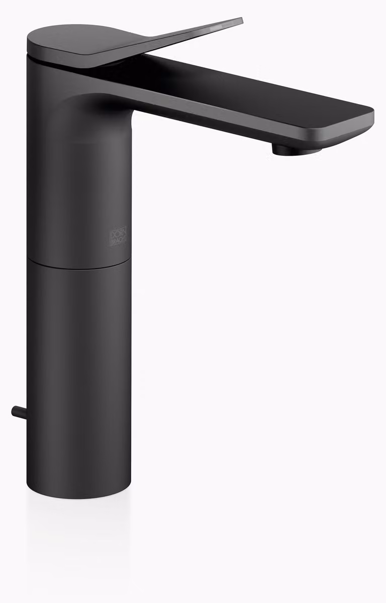 Dornbracht LISSÉ Mitigeur monocommandé pour lavabo avec pied surélevé, avec garniture d'écoulement, saillie 130mm, 33506845-33, 33506845-33